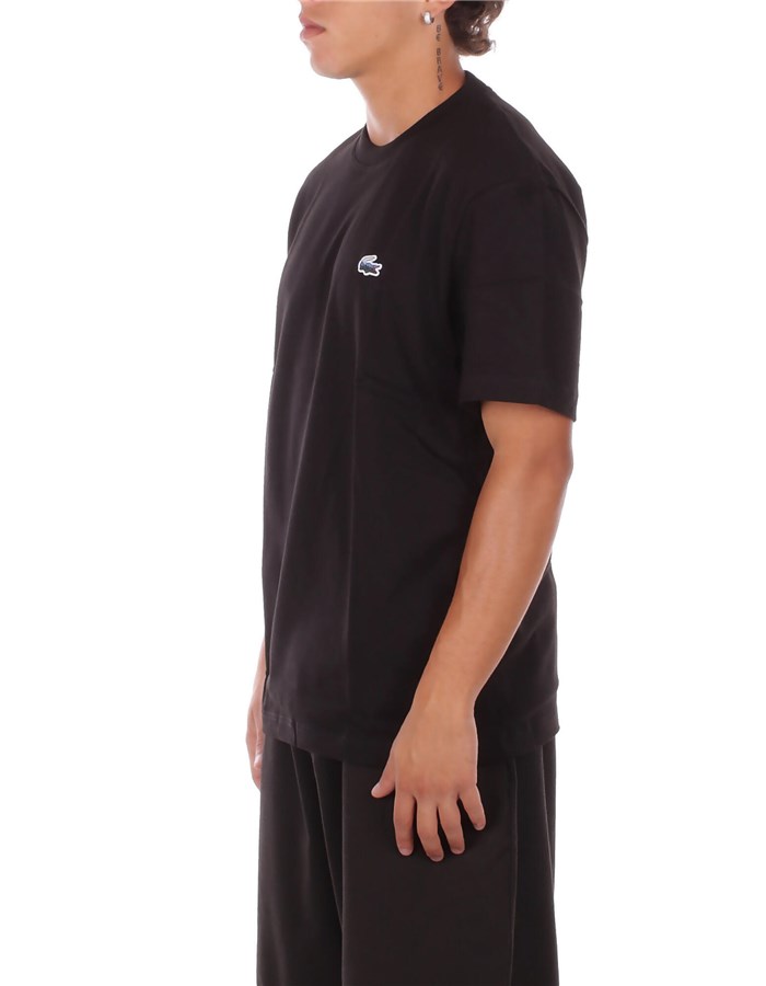 LACOSTE Manica Corta Nero
