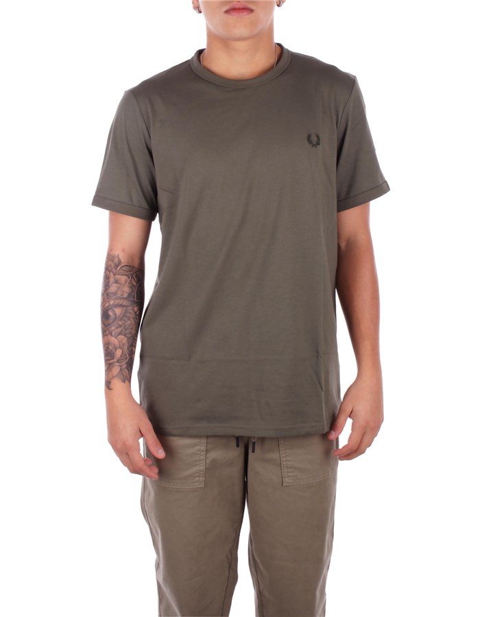 FRED PERRY Manica Corta Verde militare