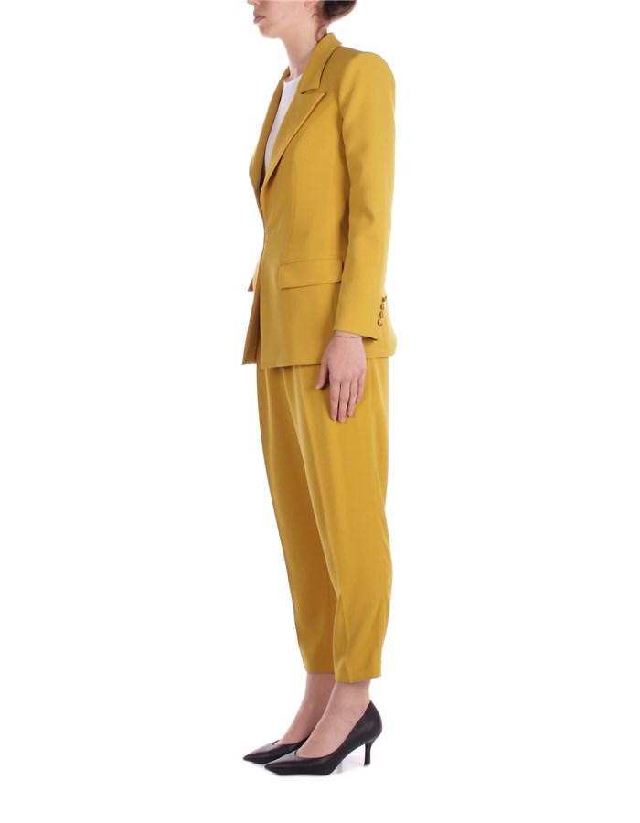 ELISABETTA FRANCHI Single-breasted suits Curry