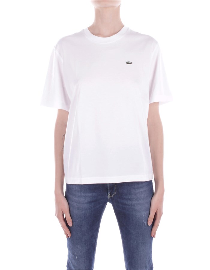 LACOSTE T-shirt Manica Corta TF7215 Bianco