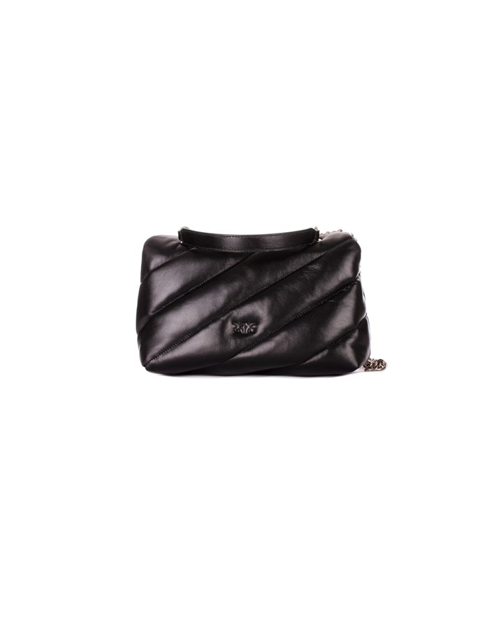 PINKO Shoulder Bags Black silver