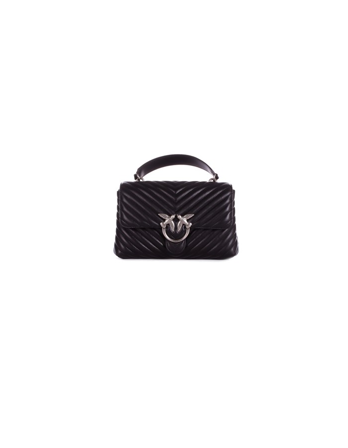 PINKO Hand Bags Black silver