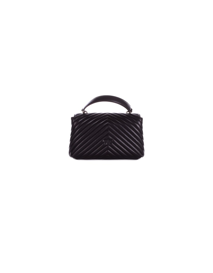 PINKO Hand Bags Black silver