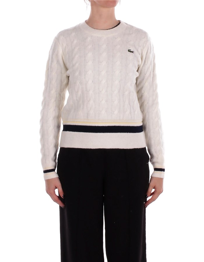 LACOSTE Girocollo Ecru