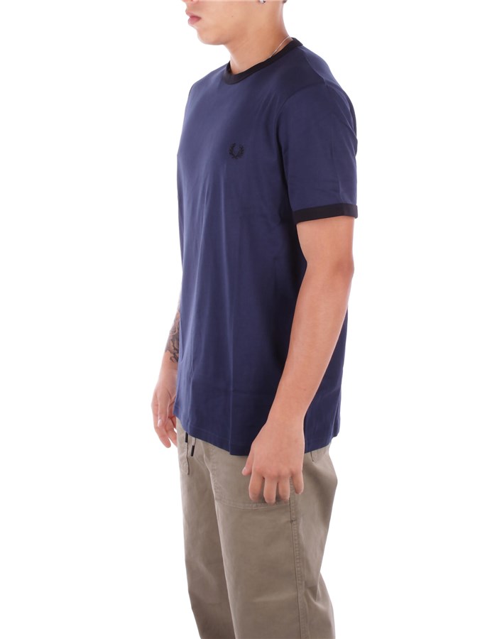 FRED PERRY Manica Corta Blu nero